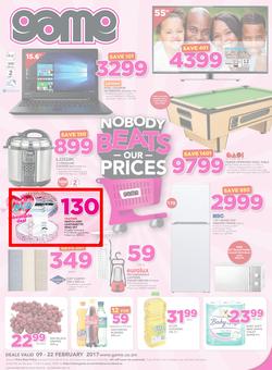 Game Zambia : Nobody Beats Our Prices (9 Feb - 22 Feb 2017), page 1