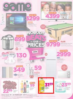 Game Zambia : Nobody Beats Our Prices (9 Feb - 22 Feb 2017), page 1