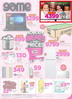 Game Zambia : Nobody Beats Our Prices (9 Feb - 22 Feb 2017), page 1