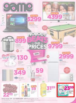 Game Zambia : Nobody Beats Our Prices (9 Feb - 22 Feb 2017), page 1