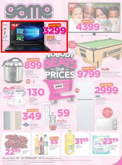 Game Zambia : Nobody Beats Our Prices (9 Feb - 22 Feb 2017), page 1