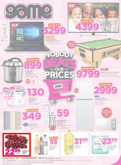 Game Zambia : Nobody Beats Our Prices (9 Feb - 22 Feb 2017), page 1