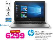 HP Intel Core i3 Notebook 15-AY002NI