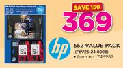 HP 652 Value Pack F6V25-24-8008