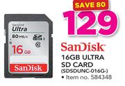 SanDisk 16GB Ultra SD Card SDSDUNC-016G