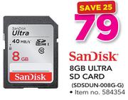SanDisk 8GB Ultra SD Card SDSDUN-008G-G
