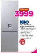 KIC 336Ltr Metallic Bottom Freezer Fridge KBF634 1ME WT