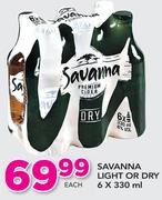 Savanna Light Or Dry-6x330ml