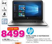 HP Intel Core i3 Notebook 15-AY002NI
