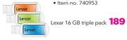Lexar 16GB Triple Pack