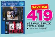 HP 652 Value Pack F6V25-24-8008