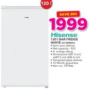 Hisense 120Ltr Bar Fridge White H120RWH