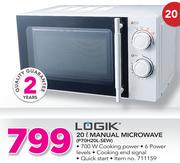 Logik 20Ltr Manual Microwave P70H20L-SEW