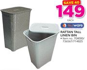 Nu Ware Rattan Tall Linen Bin-Each