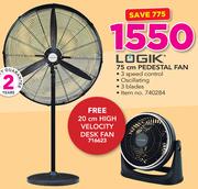 Logik 75Cm Pedestal Fan