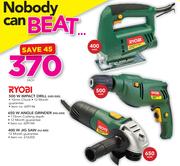 Ryobi 500W Impact Drill HID-500 / 650W Angle Grinder HG-650 Or 400W Jig Saw HJ-400-Each