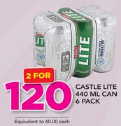 Castle Lite Can-2x6x440ml