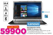 Lenovo Notebook Intel Core I3 IDEAPAD 100