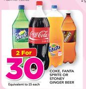 Coke, Fanta Sprite Or Stoney Ginger Beer-For 2
