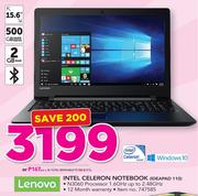 Lenovo 15.6" Intel Celeron Notebook IDEAPAD 110