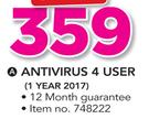 Kaspersky Antivirus 4 User 1 Year 2017