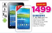 Samsung 7" 3G Tab 3 SM-T116-Each