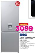 KIC 336Ltr Bottom Freezer Fridge With Water Dispenser