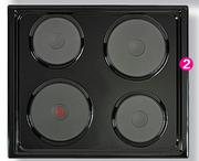 Defy 60cm Solid Hob Black DHD 332