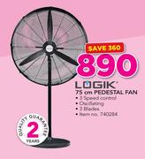 Logik 75cm Pedestal Fan