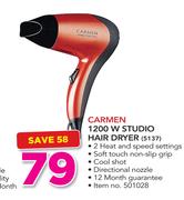 Carmen 1200W Studio Hair Dryer 5137