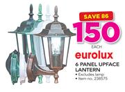 Eurolux 6 Panel Upface Lantern-Each