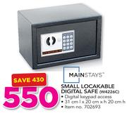 Mainstays Small Locakable Digital Safe W4226C-31cm x 20cm x 20cm