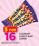 Cadbury Lunch Bar Large-For 3