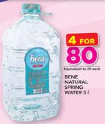 Bene Natural Spring Water-4 x 5Ltr