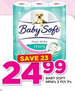 Baby Soft Mini's 2 Ply-9's