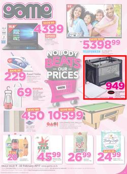 Game Lesotho : Nobody Beats Our Prices (9 Feb - 22 Feb 2017), page 1