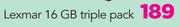 Lexar 16GB Triple Pack