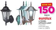 Eurolux 6 Panel Upface Lantern Excluding Bulb-Each