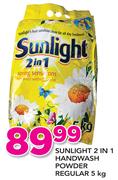 Sunlight 2 In 1 Handwash Powder Regular-5Kg