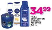 Nivea Body Lotion Or Cream Assorted-400ml