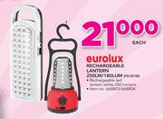 Eurolux Rechargeable Lantern 250LM/180LM FS181W-Each