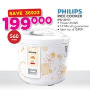Philips 560 Watt Rice Cooker HD 3017