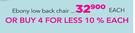 Antracite Ebony Low Back Chair-Each