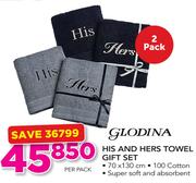 Glodina His And Hers Towel Gift Set-Per Pack
