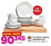 Always Home 20 Piece White Dinner Set-Per Set