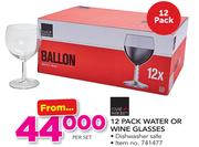 Royal Leerdam 12 Pack Water Or Wine Glasses-Per Set