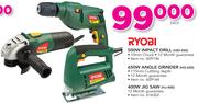 Ryobi 500W Impact Drill HID-500/650W Angle Grinder HG-650 Or 400W Jig Saw HJ-400-Each