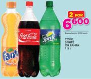 Coke, Sprite Or Fanta-2x1.5Ltr