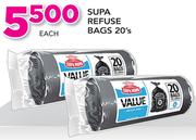 Supa Refuse Bags-20's Each