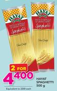 Hayat Spaghetti-2x500g